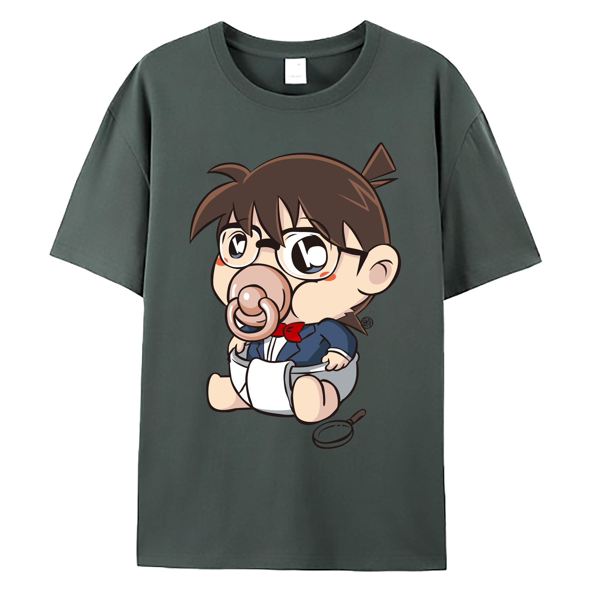 （画像用） 名探偵コナン 江戸川 コナン Detective Conan Conan Edogawa 綿100％ メンズ半袖Tシャツ｜肌触りやわらか＆通気性
